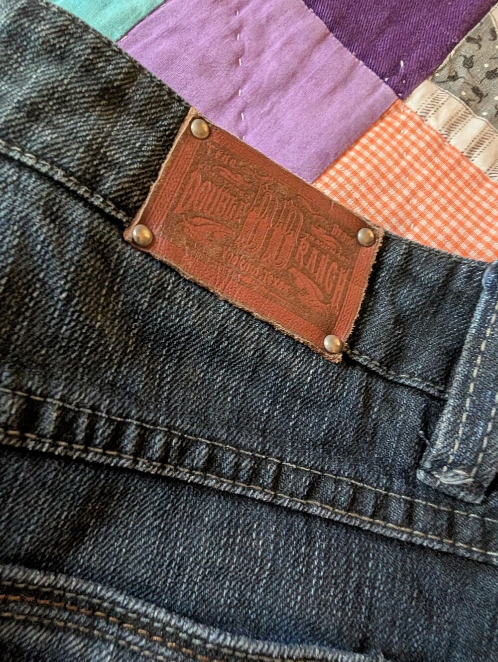 Double D Ranch jeans, jeans w embroidery & silver studs, Size 8 - Picture 2 of 10